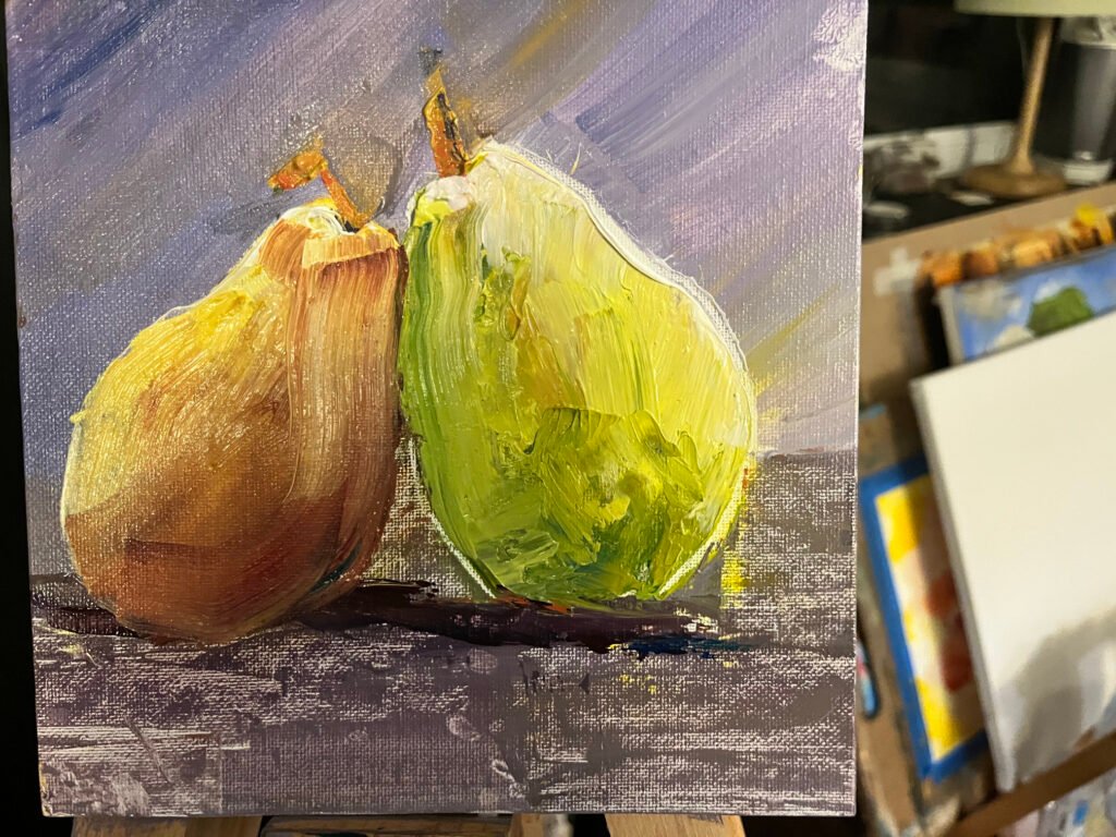 Damian Sémonin, Euan Uglow style pears study