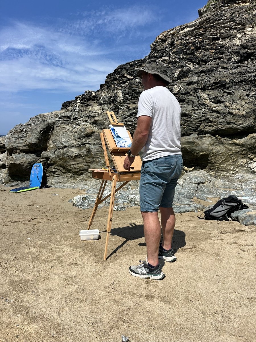 Late in the session at Chapel Porth